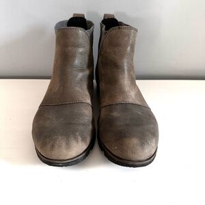 SOREL Harlow Chelsea Boots, Size 8, Ash Brown, Waterproof, Pull On, GUC